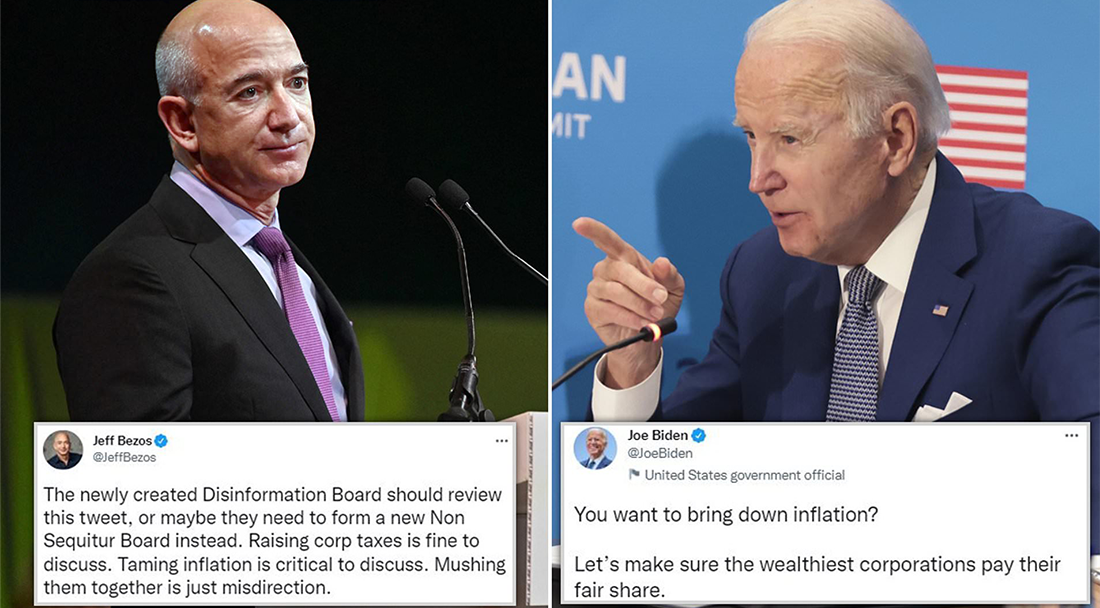 Bezos vs biden twitter posts