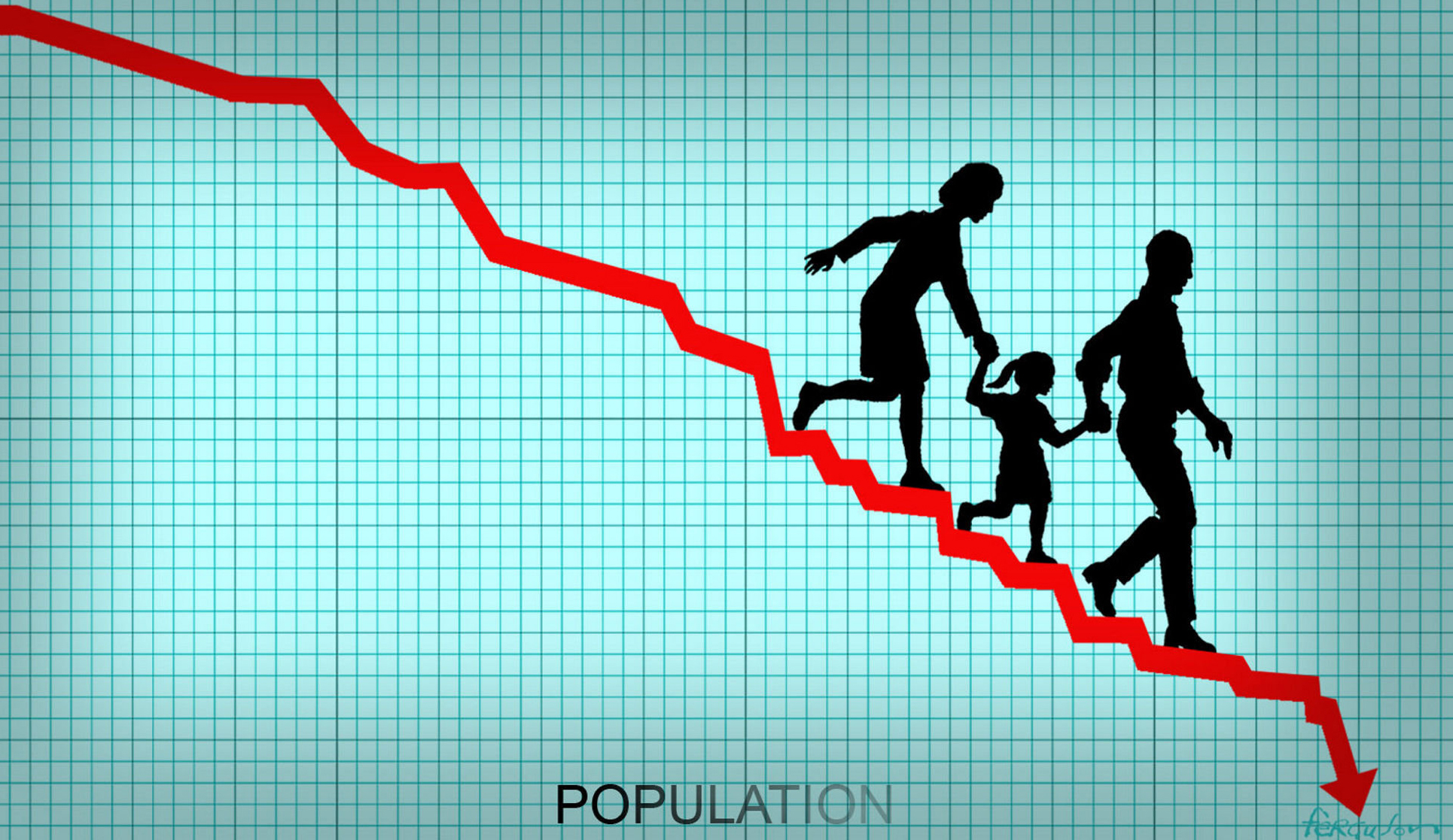 Population decrease graph