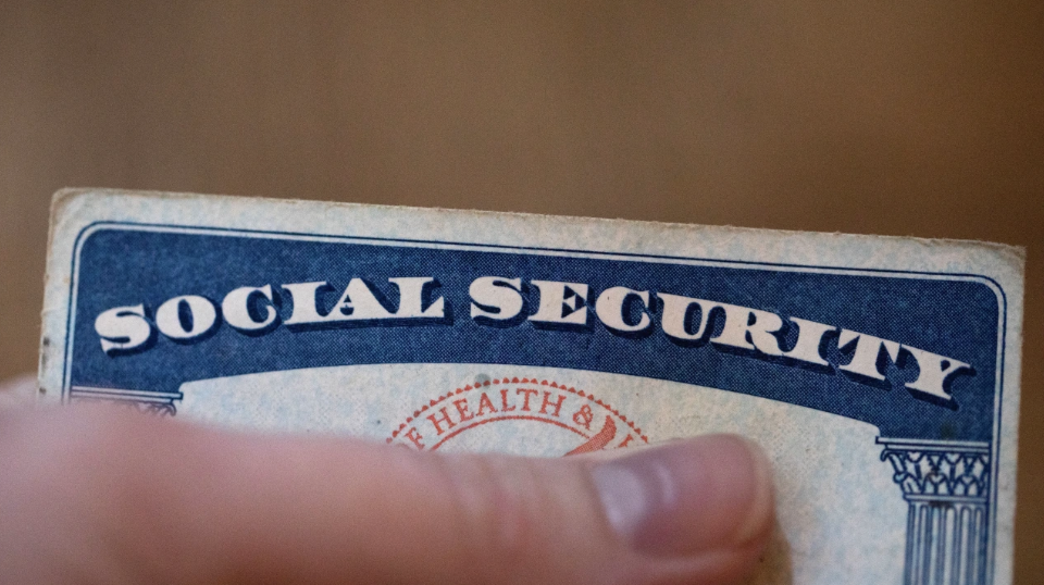 Partial social security card