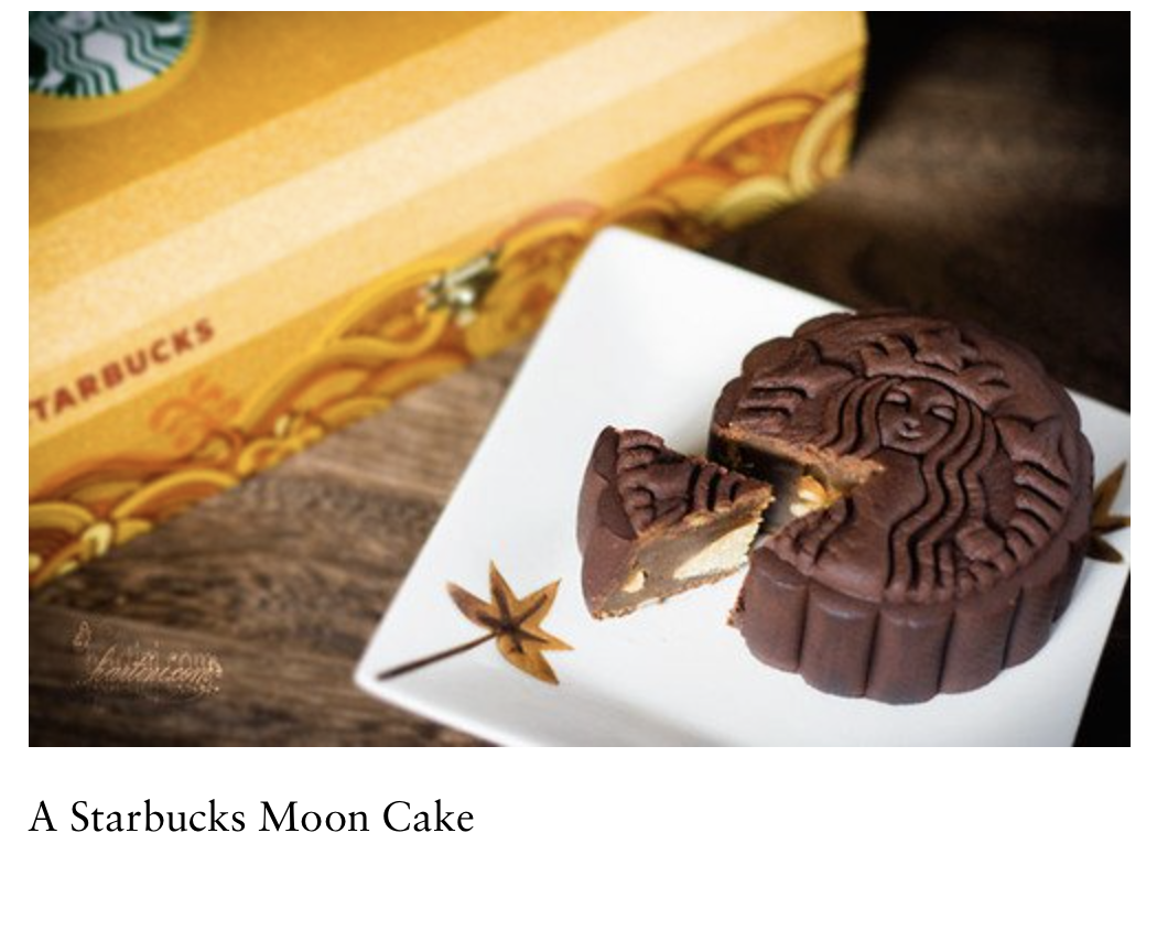 A starbucks moon cake