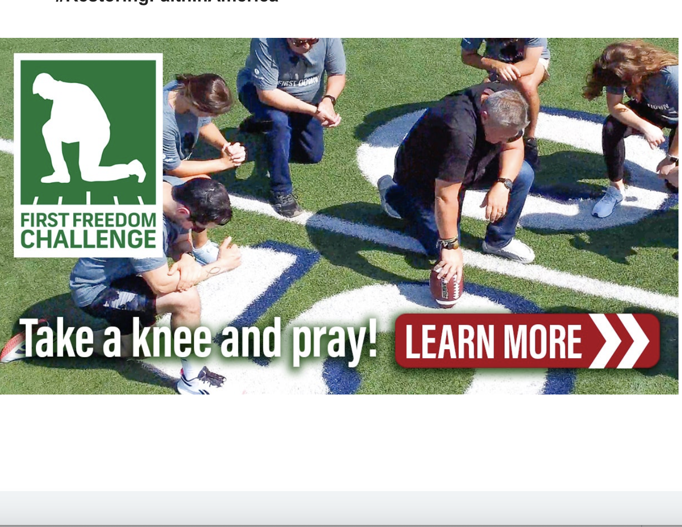 Faith, Football and Prayer: As American as Apple Pie