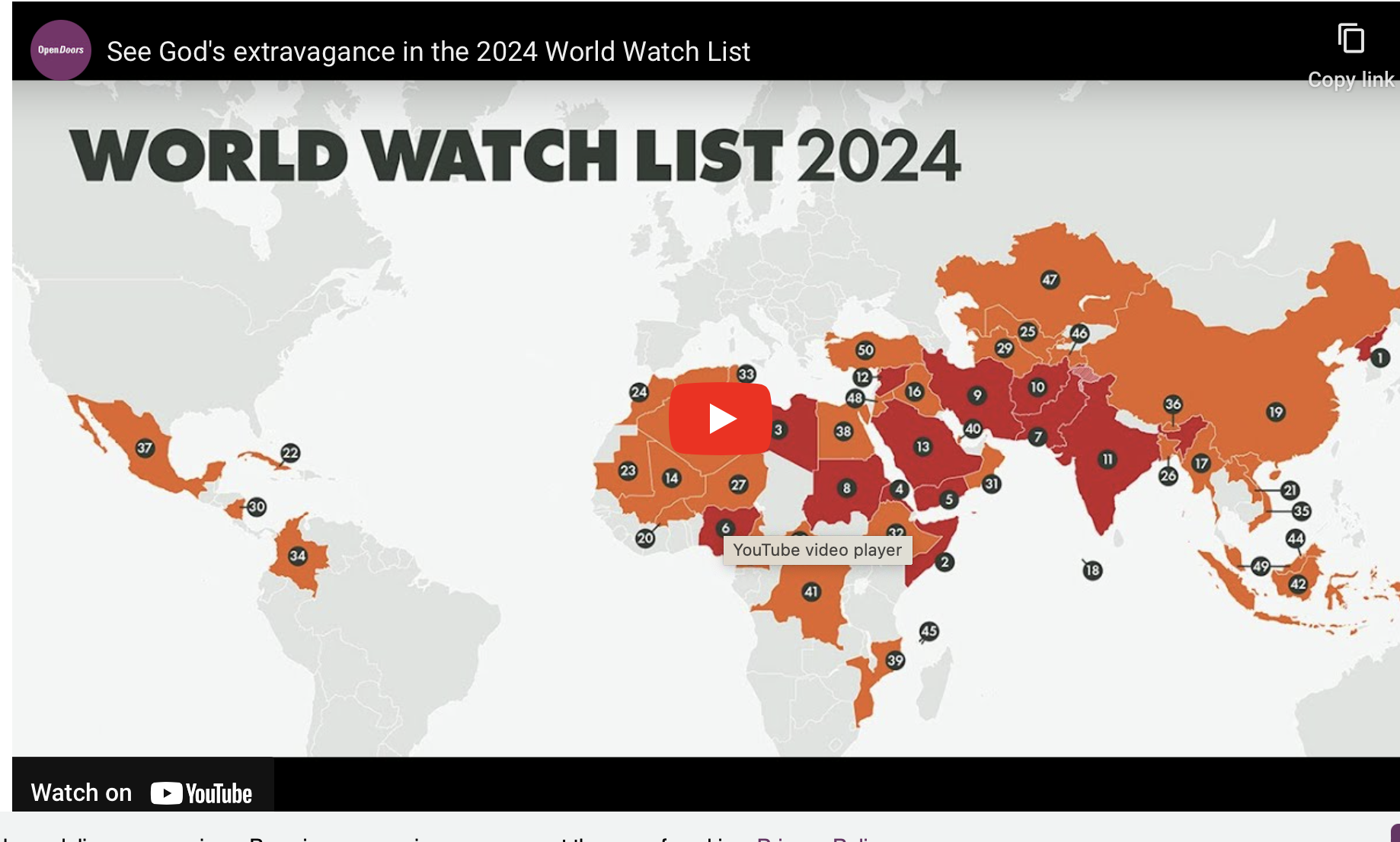World watch list map