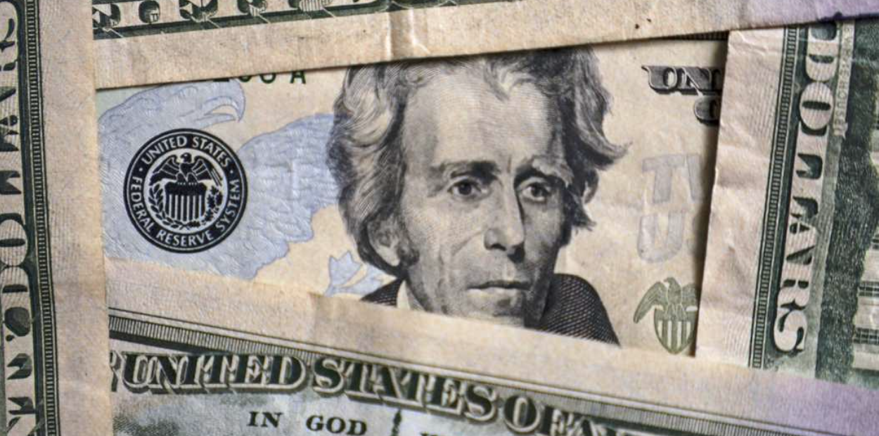 Folded interlocking us dollars