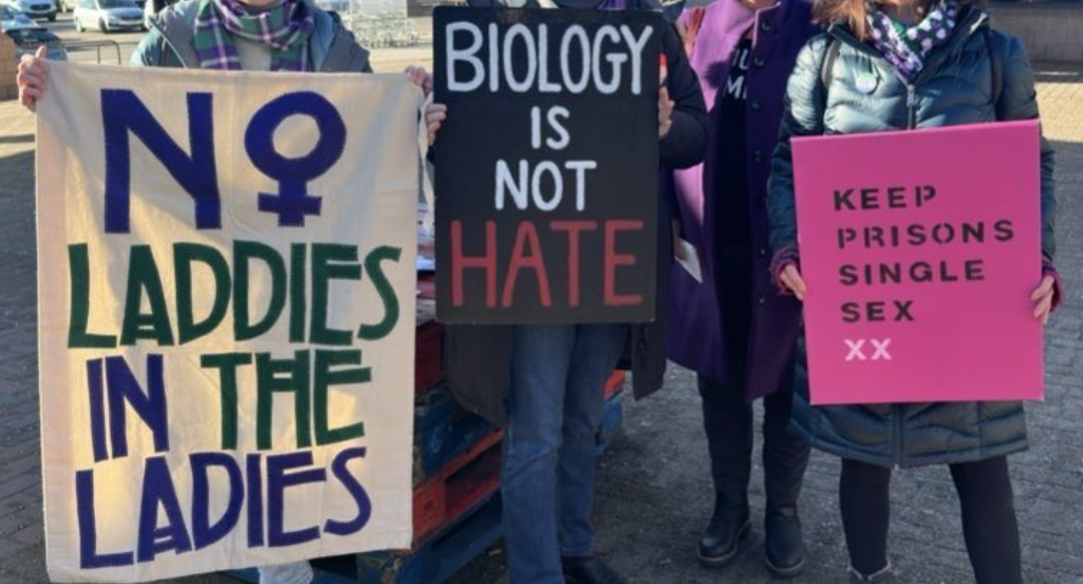 Scotish hate crime protesters