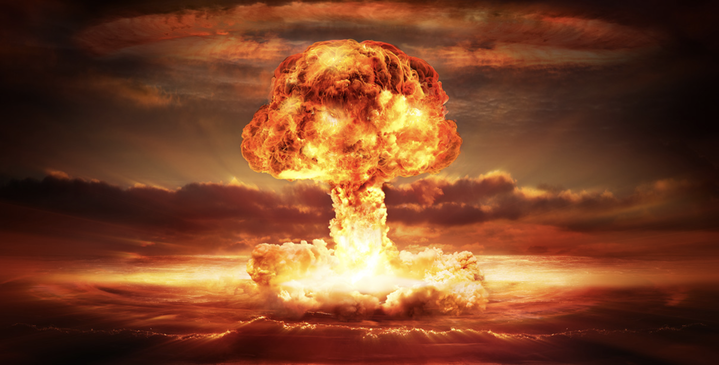 Mushroom cloud from nuclear bomb