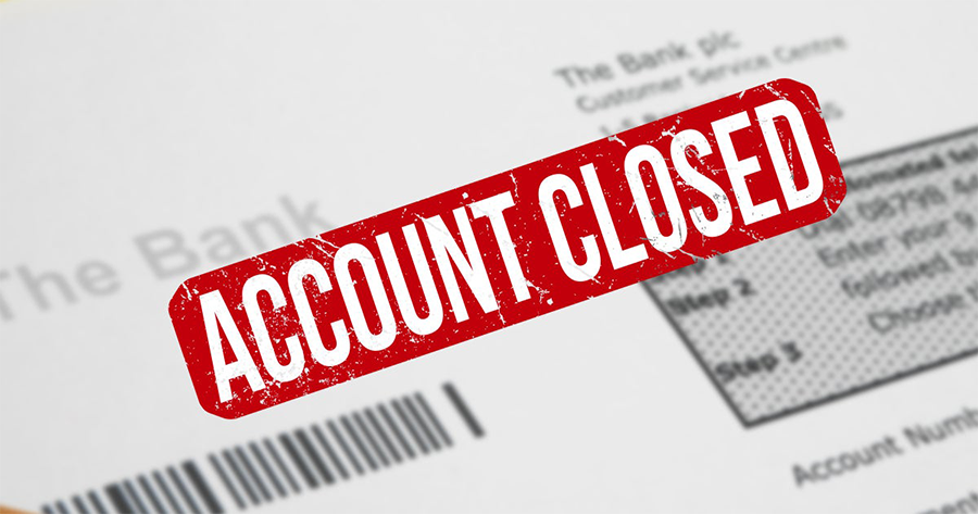 Bank statement account closed