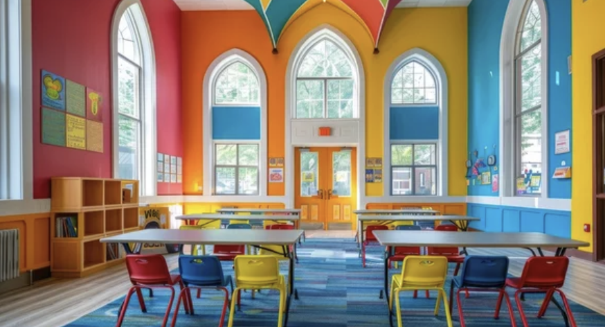Empty church nursery