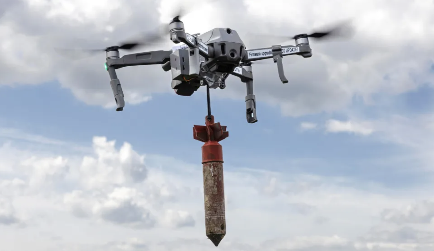 Drone with bomb attached
