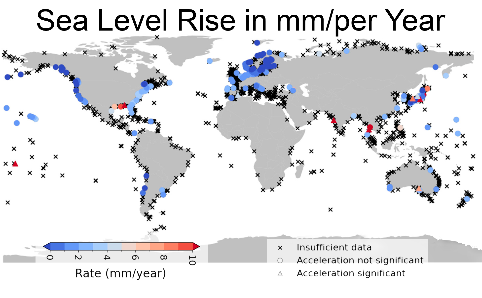 Sea level rise mm year