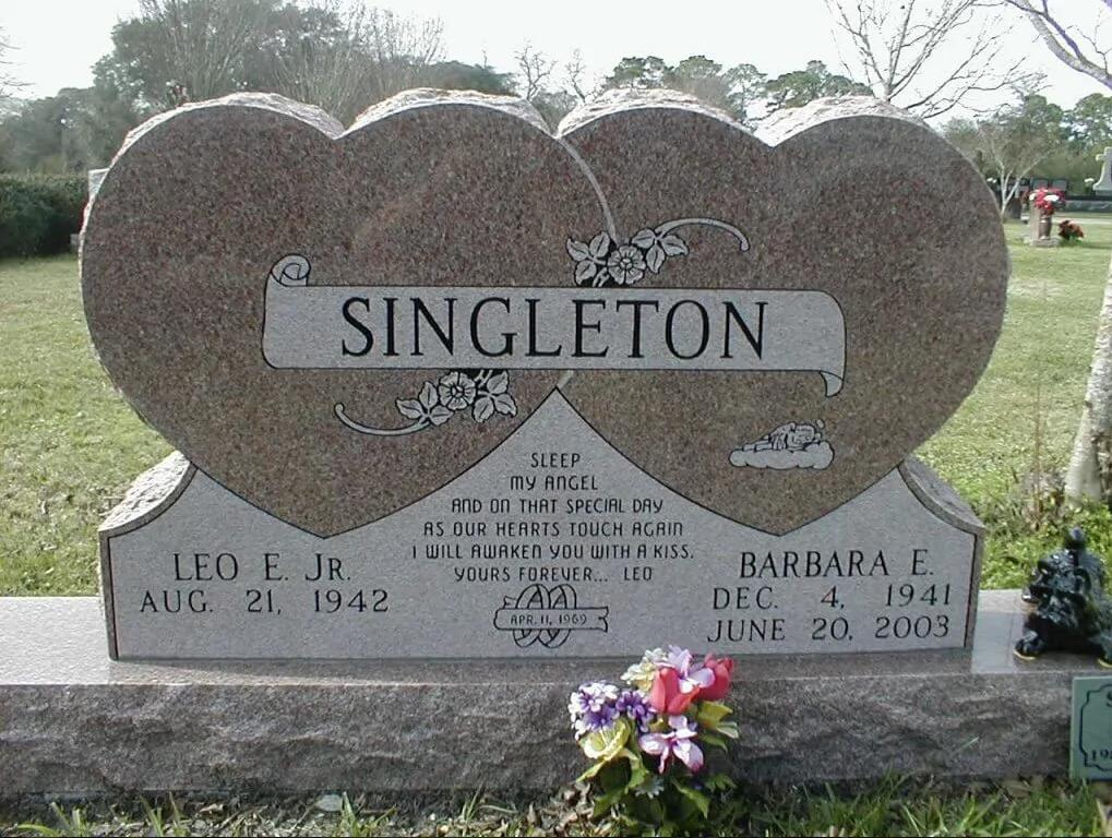 double headstone designs