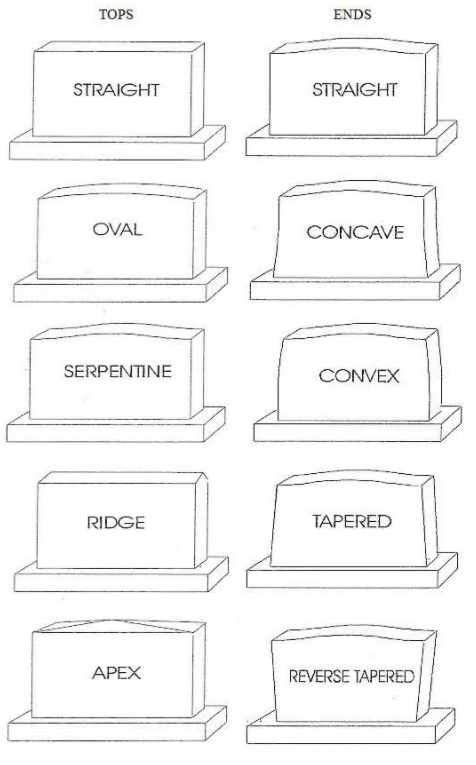 headstone designs templates