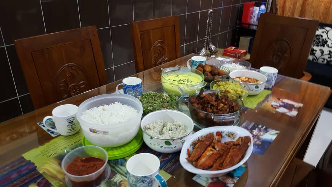 Home-made Malayalee food that cardinal requested.