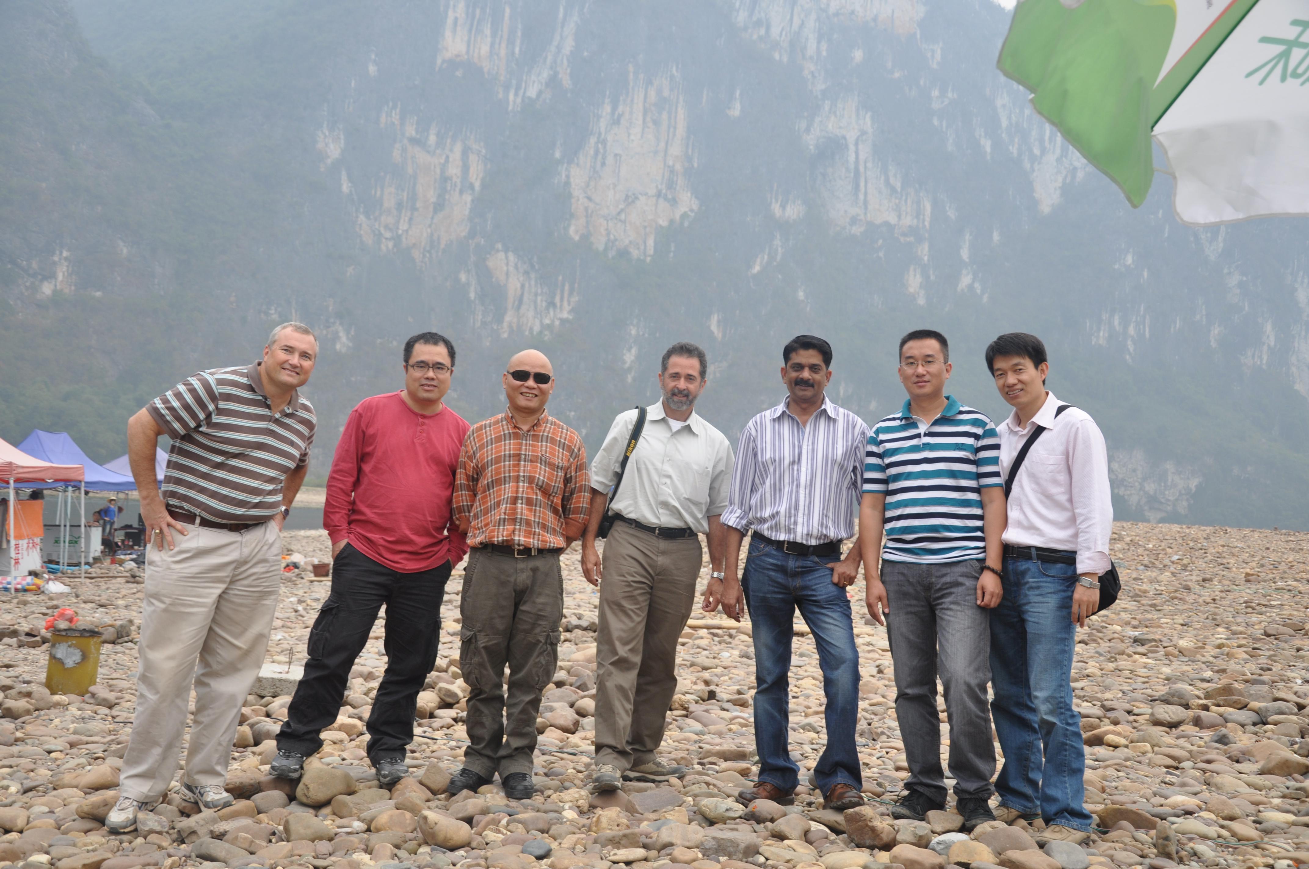 Brian, Keith, Roffie and Harry at Lei River National Park China