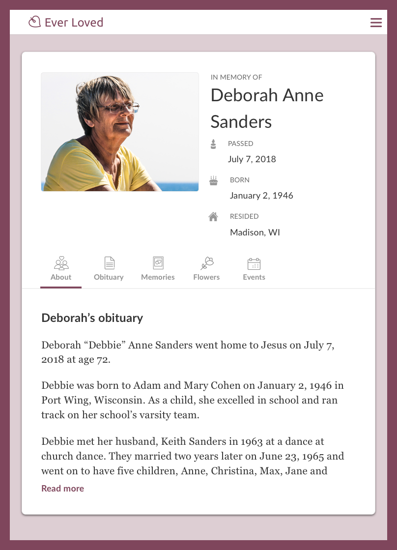 obituary sample templates