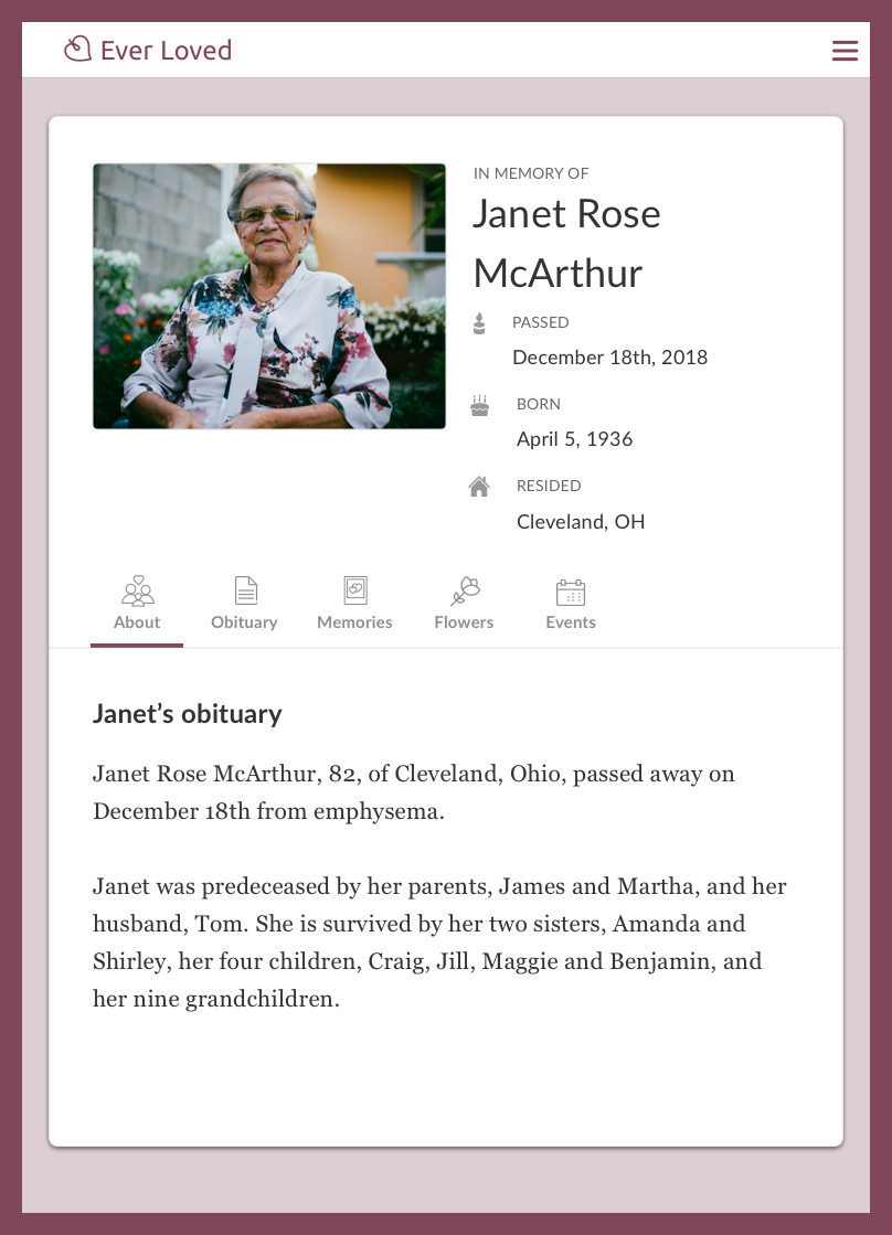 Top Free Obituary Templates Ever Loved