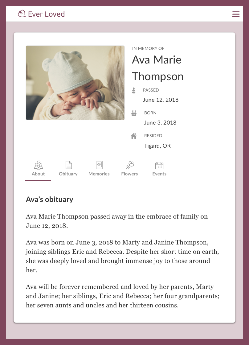 Top Free Obituary Templates  Ever Loved