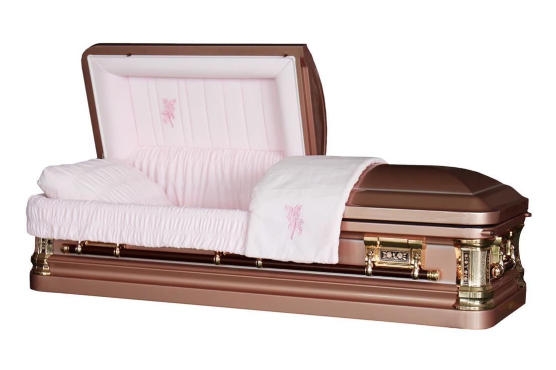 Photo of Silver Rose - Metal Casket in Silver Rose Shade Finish with Pink Interior
