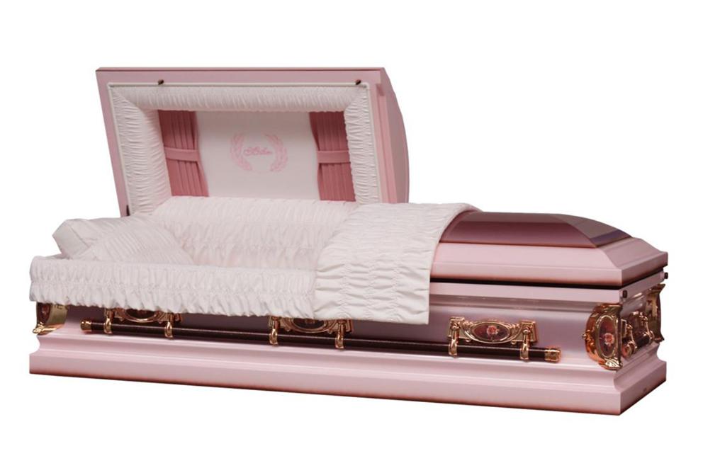 Photo of Mother - Metal Casket in Pink with Bronze and Lilac