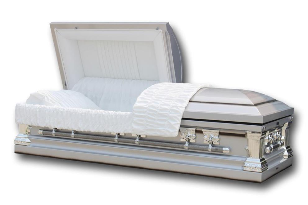 Photo of Knight Silver Casket with White Interior