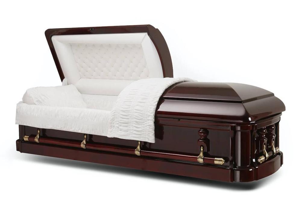 Photo of Solid Mahogany Wood Casket "Monarch"