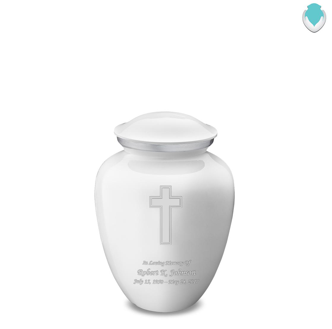 Photo of Medium Embrace Simple Cross Cremation Urn