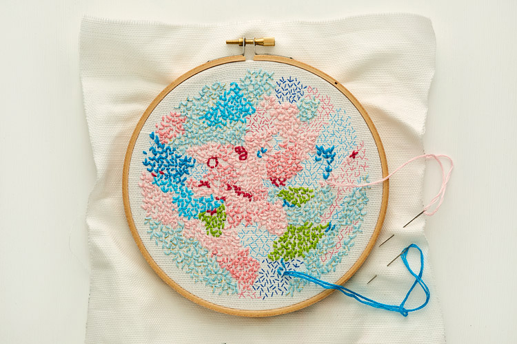 Abstract Hand Embroidery Kit