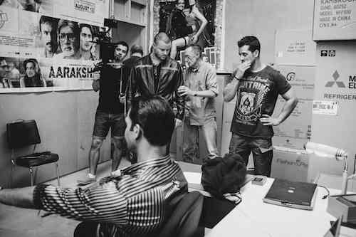 Ian Pringle on set on The Legend Maker