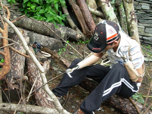 Cutting firewood