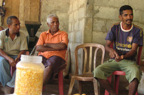 The farmers who have grown the peanuts in East Timor