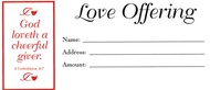 Love Offering Envelopes