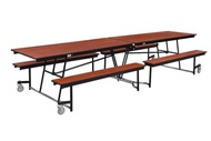 National Public Seating Mobile Tables with Attached Seating