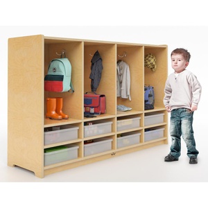 Whitney Brothers 10 Cubby Mobile Tray Storage Cabinet