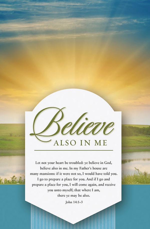 Believe Also In Me Funeral Bulletin - Letter-Size | Church Partner