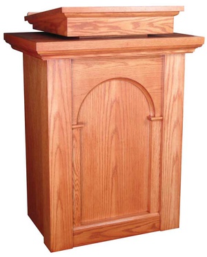 wood church pulpit