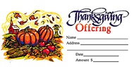 Thanksgiving Offering Envelopes