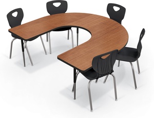 Heavy Duty Standing Classroom Table Horseshoe, 60x66x42H, Classroom Tables