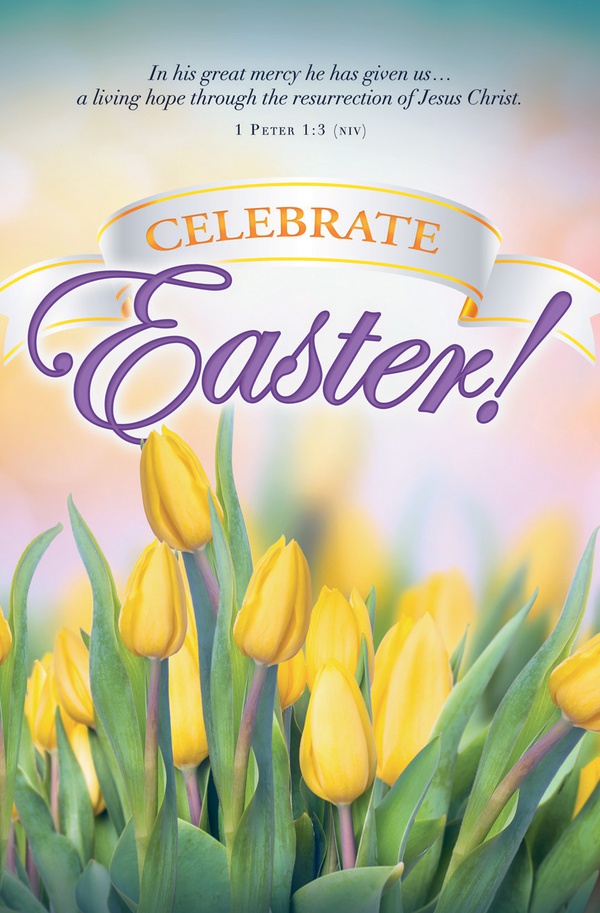 Celebrate Easter LetterSize Bulletin Church Partner