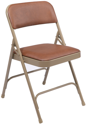 NPS 2300 Series Deluxe Fabric Premium Folding Chair, Pack of 4, Beige