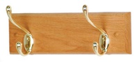 Wooden Mallet HCR-5B 36 Coat Rack with 5 Brass Hooks