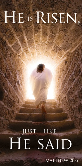 He Is Risen Easter Banner Church Partner