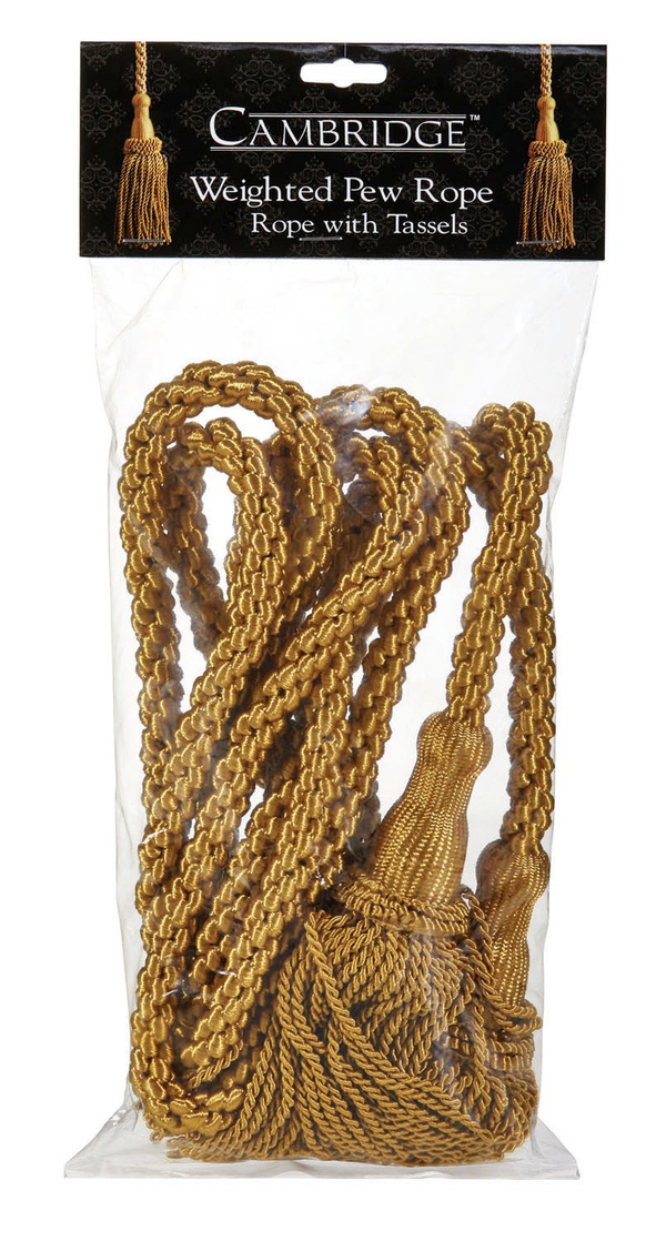 20 ft. Gold Pew Reservation Ropes w/Tassels Church Partner