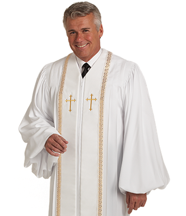 Murphy RT Wesley White Pulpit Robe Church Partner