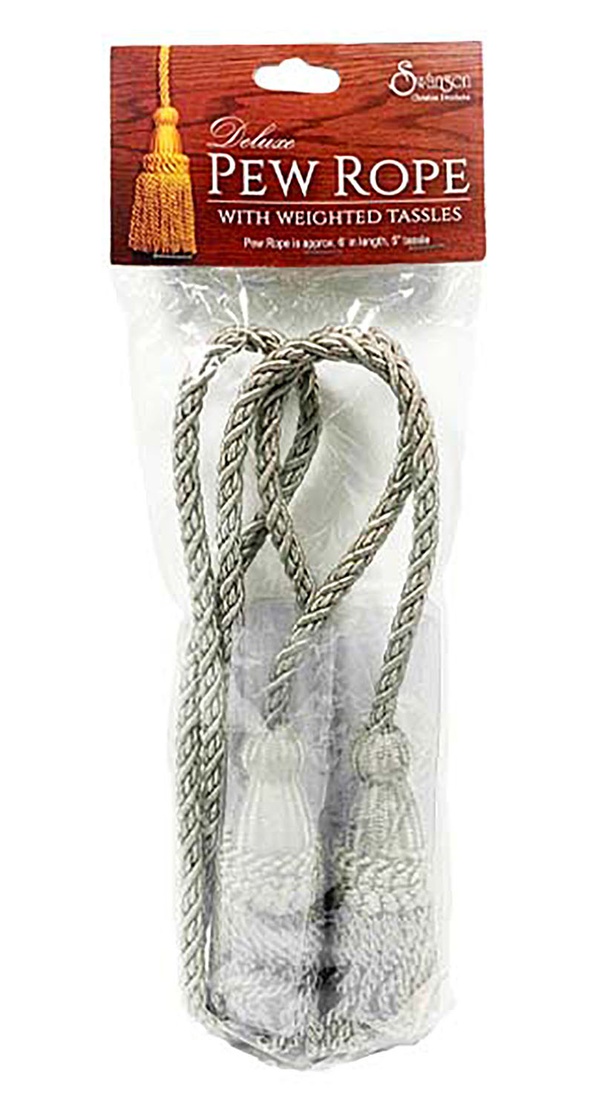 6 ft. Gray Pew Reservation Ropes w/Tassels Church Partner