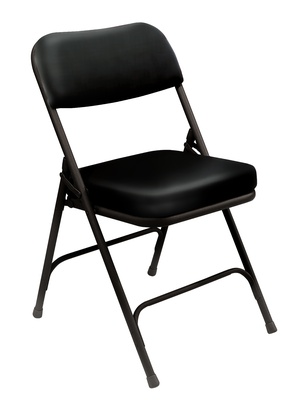 black foldable chairs