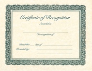 Recognition Certificates