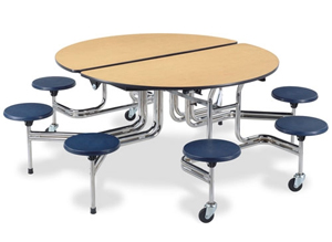 Mobile Cafeteria Tables with Stools | Church Partner