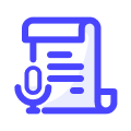 AI presenter narrating slides icon