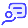 Real-time audience Q&A icon