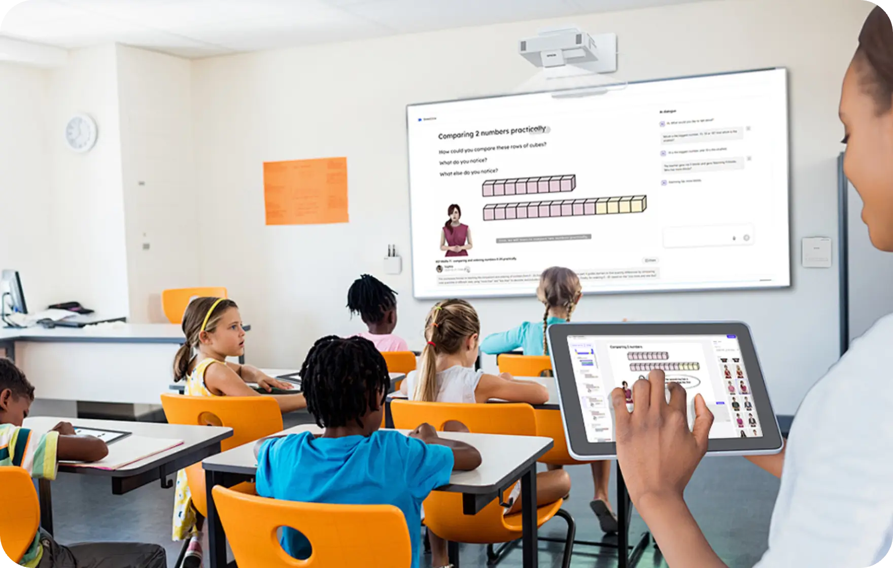 Teacher generating AI explanation videos for a class
