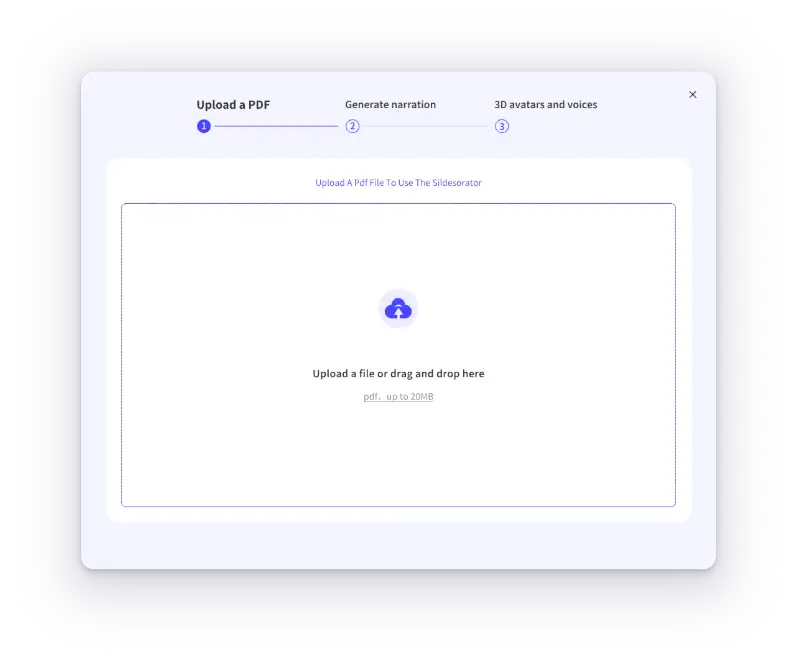 Upload a K-12 PDF lesson to generate editable narration